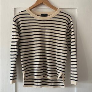 J.Crew Cream and Black Striped Sweater xxs * free with purchase, just bundle